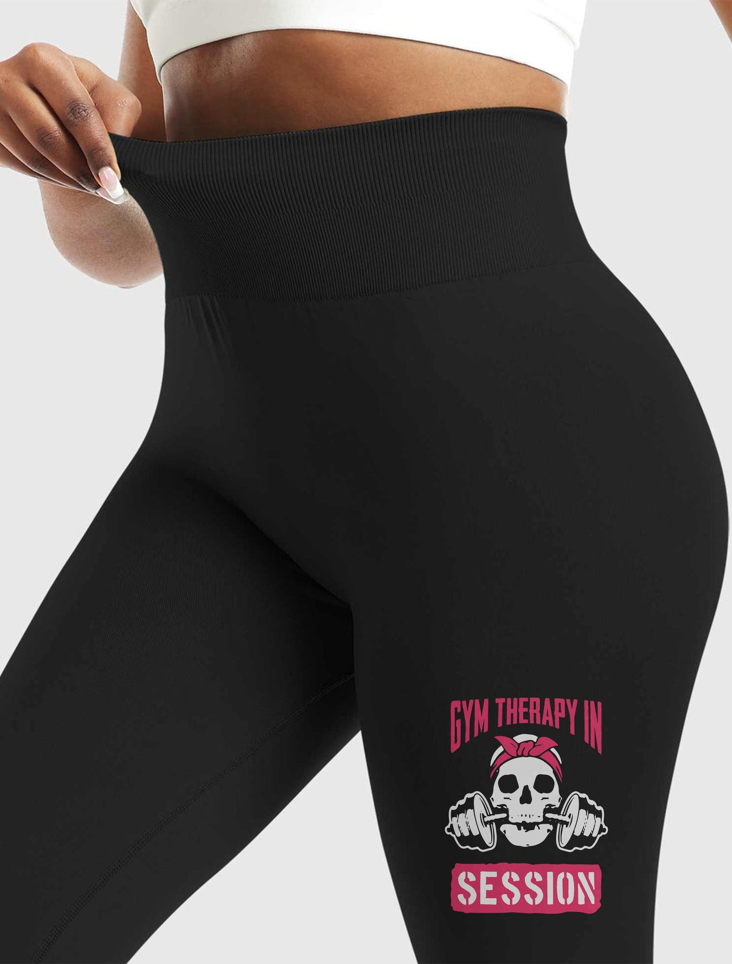 Premium High-Waist Leggings | Gym In Session - Fitnixy