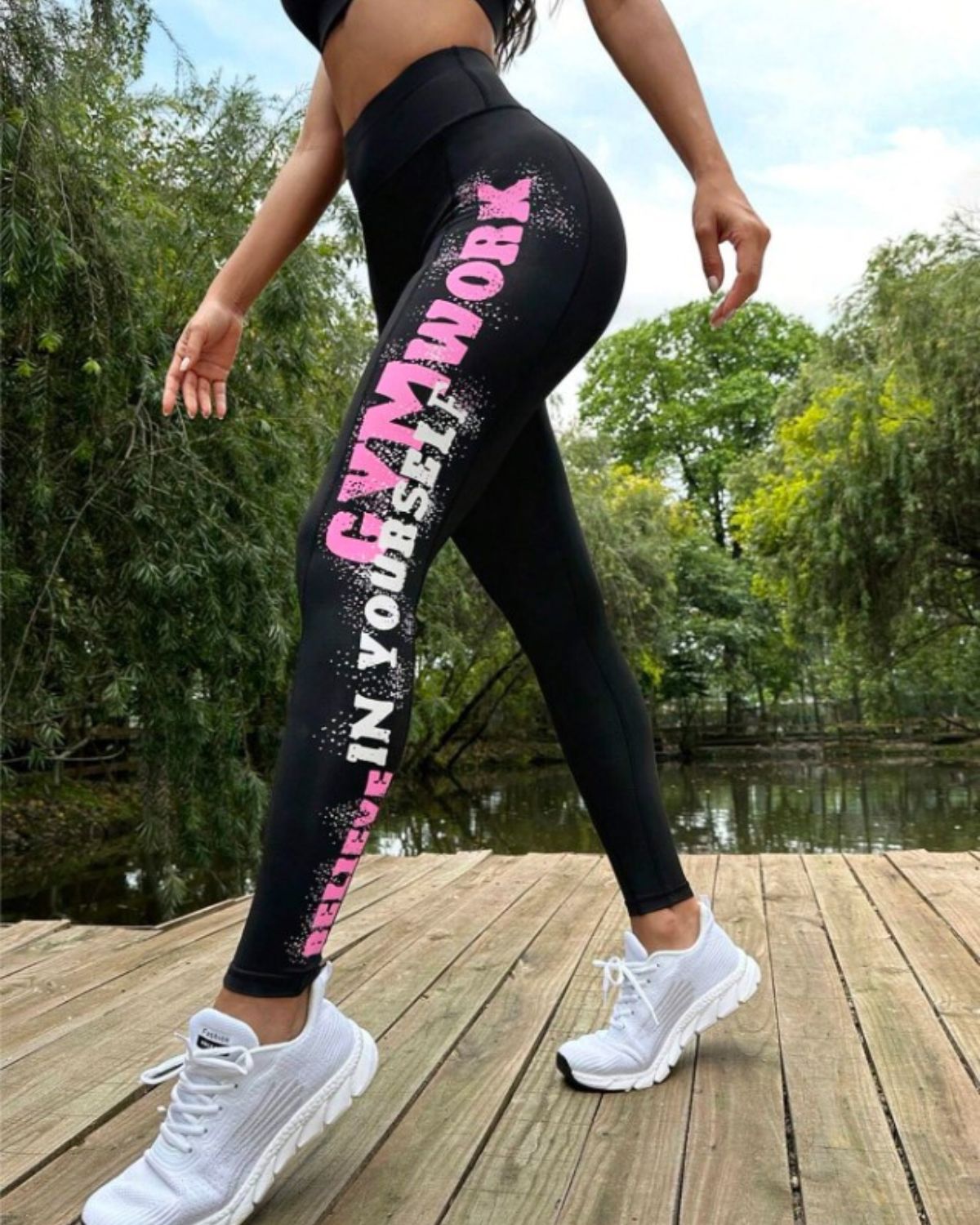 Premium High-Waist Leggings | Believe in Yourself Gym Leggings