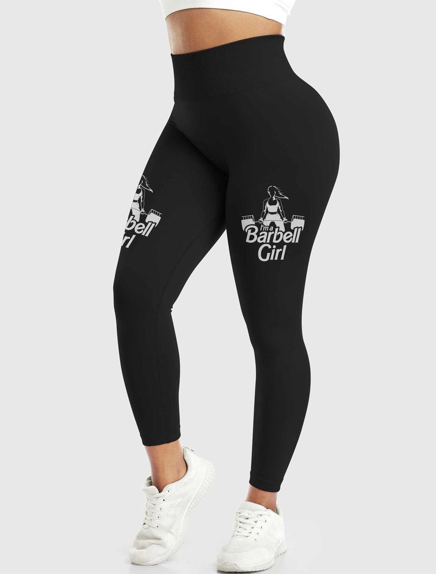 Premium High-Waist Leggings | Barbell Girl - Fitnixy