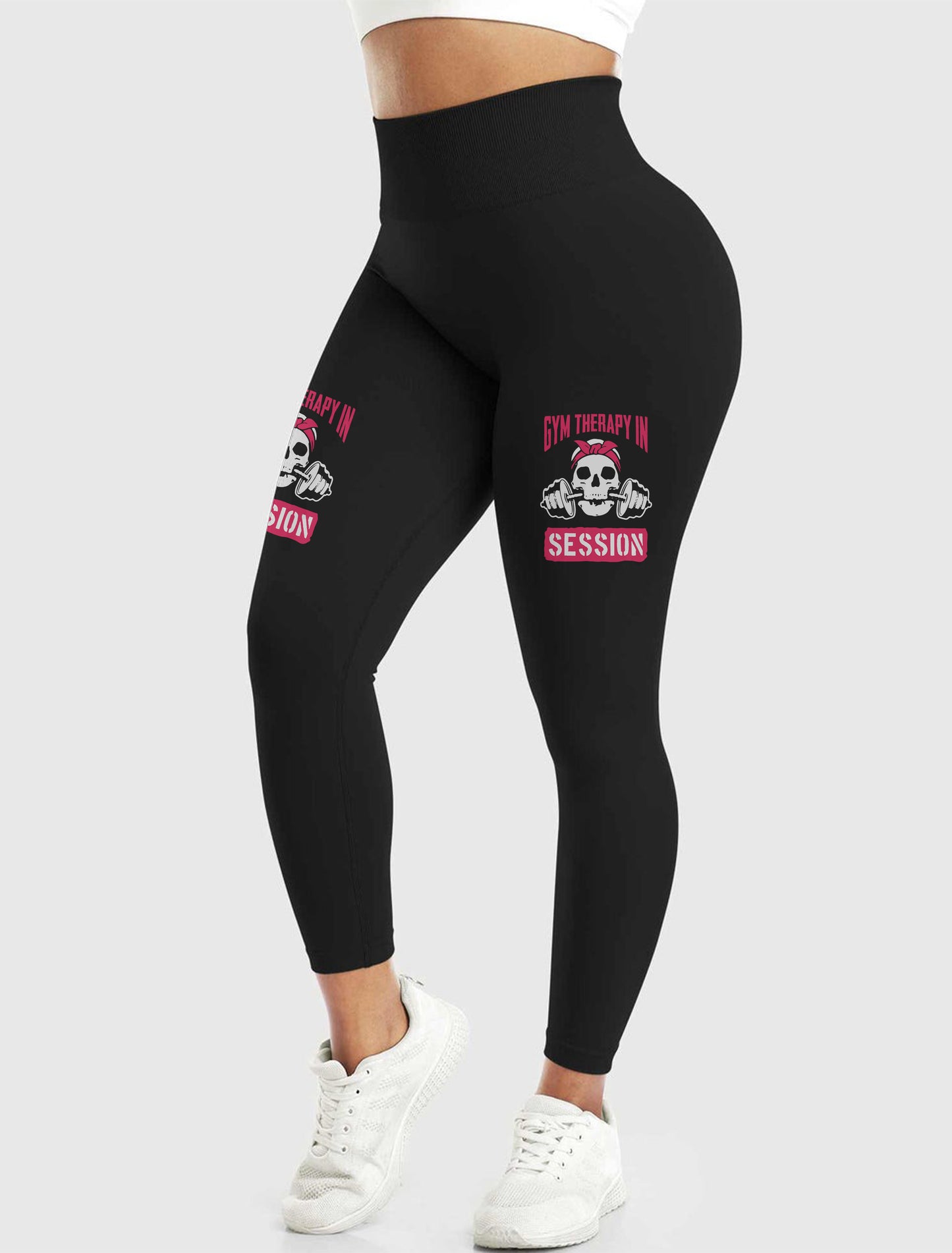 Premium High-Waist Leggings | Gym In Session - Fitnixy