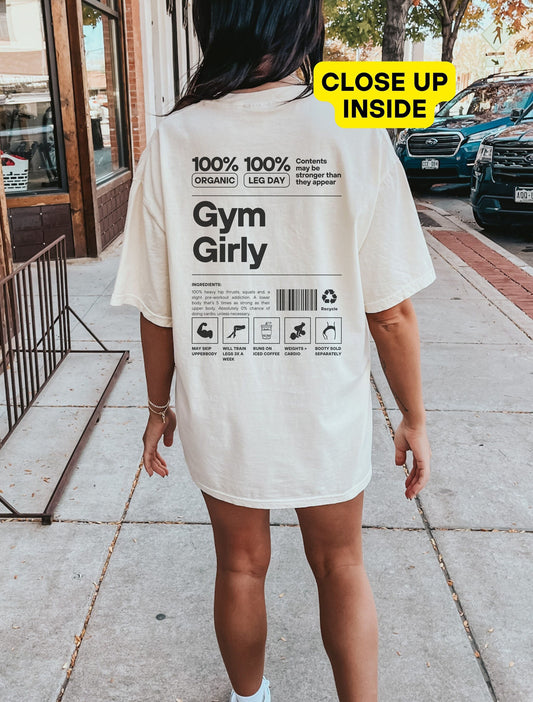 Oversized Gym Shirt, Gym Girly - Fitnixy