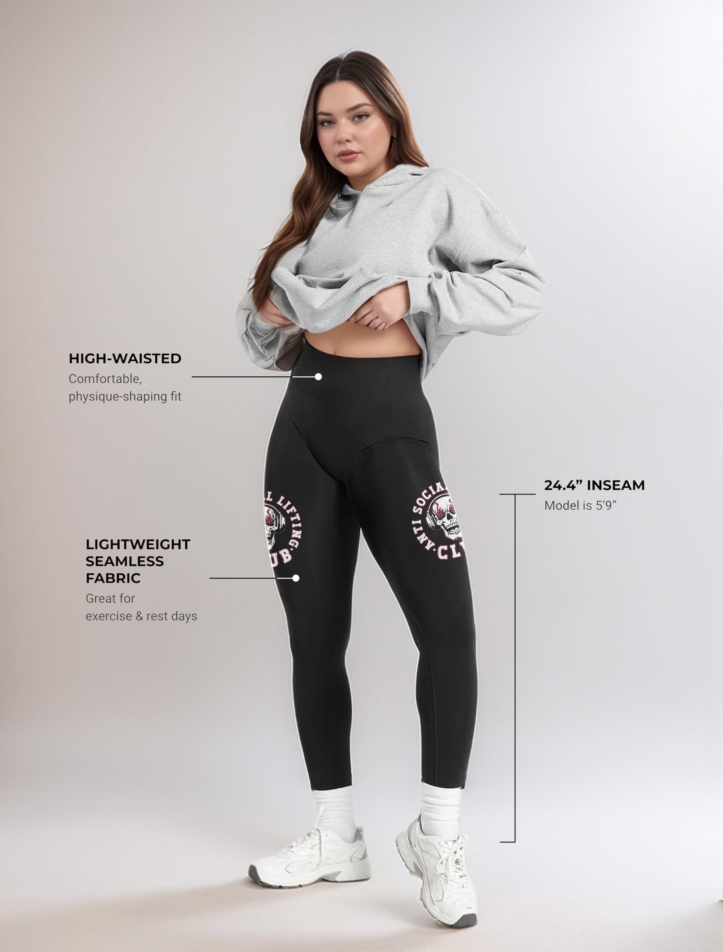 Premium High-Waist Leggings | Anti Social Lifting Club - Fitnixy