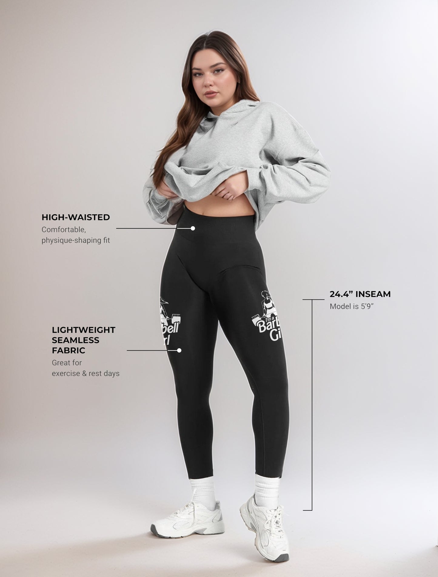 Premium High-Waist Leggings | Barbell Girl - Fitnixy