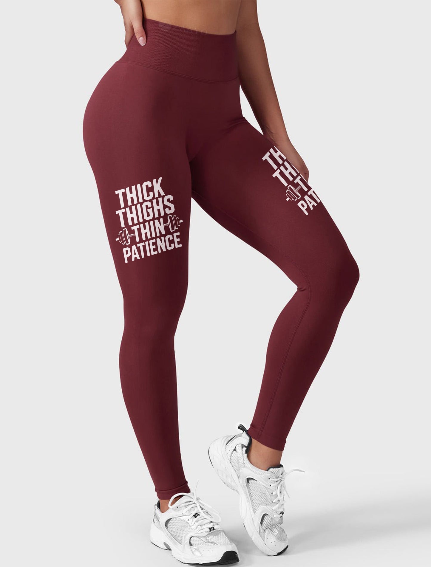 Premium High-Waist Leggings | Thick Thighs Thin Patience - Fitnixy