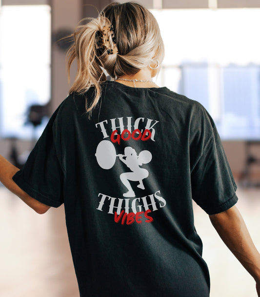 Training Oversized T-Shirt, Funny Thick Thighs Oversized Shirt - Fitnixy