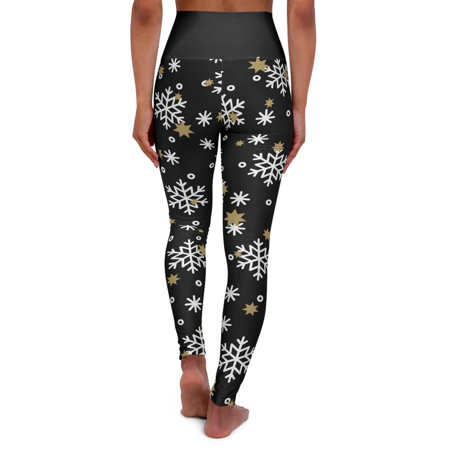 Christmas Leggings with Stars and Snowflakes