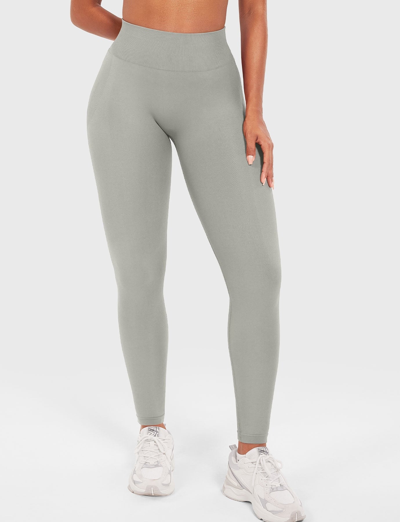 Seamless High-Waist Grey Leggings – Ultimate Comfort & Style