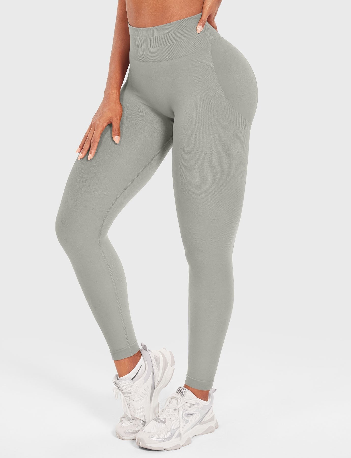 Seamless High-Waist Grey Leggings – Ultimate Comfort & Style