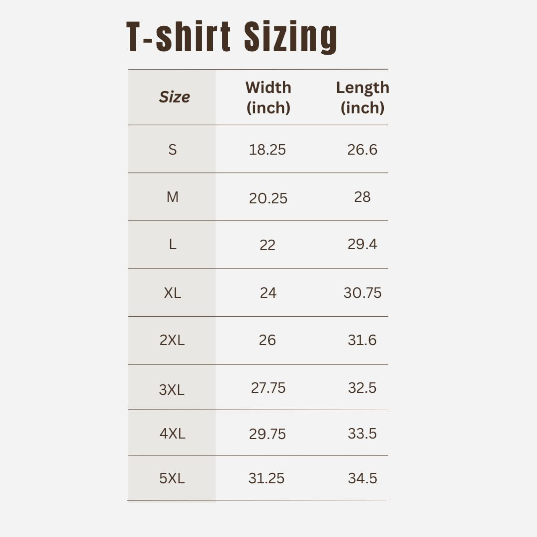 T-shirt-size-chart